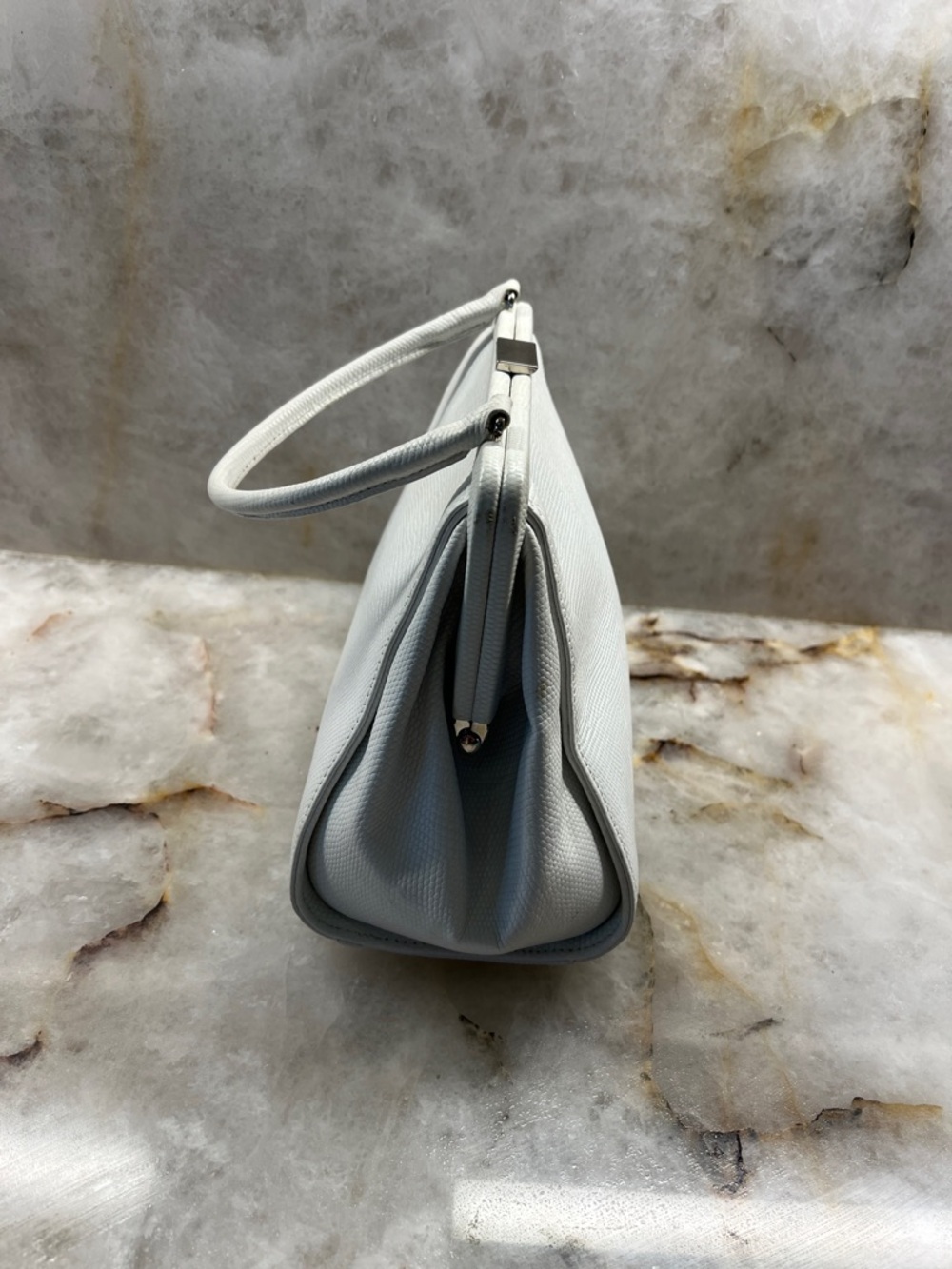 Banana Republic White Mini Top-Handle Satchel - Picture 3 of 9